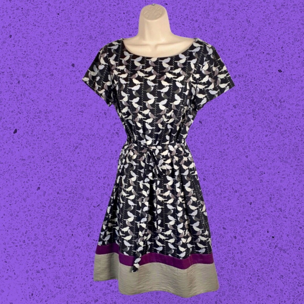 Bird Pattern Dress 💜🐦🖤